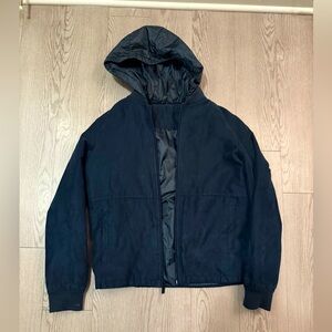 PERRY ELIS VINTAGE FAUX SUEDE BOMBER